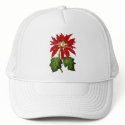 Botanical Poinsettia Cap hats