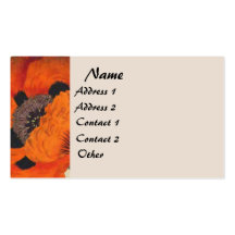 Botanical Vintage Poppy Floral Business Card