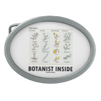 Botanist Inside (Types Of Buds) Oval Belt Buckle