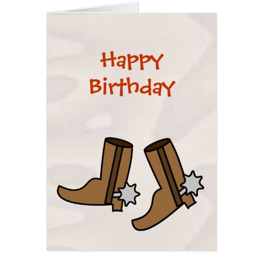 Tarjeta de cumpleaños de vaqueros - Imagui