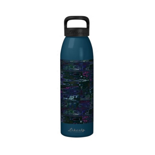 Botella abstracta azul de la libertad de las refle botallas de agua