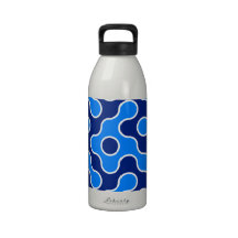 Botella azul de la libertad de dos tonos botella de agua reutilizable