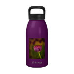 botella de agua del flower power