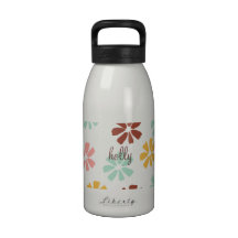 Botella de agua floral de la libertad