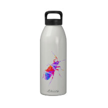 Botella de agua multicolora del insecto de hoja