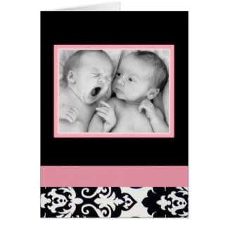Both  babies picture blank card