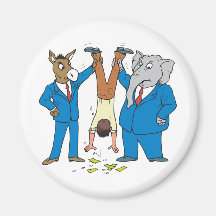 Both Parties Suck Refrigerator Magnet