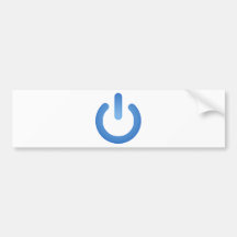 Botón de encendido simple etiqueta de parachoque