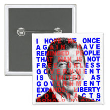 Botón de la cita de Ronald Reagan Pin