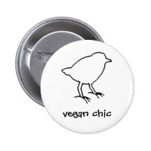 botón de la moda del vegano