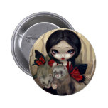 Botón "de los hurónes rojos de la mariposa" pins