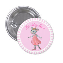 Botón de ratón de la bailarina del chica del cumpl pin