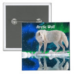 Botón del Fauna-partidario ártico del lobo y de la