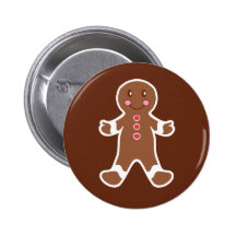 Botón del hombre de pan de jengibre pins