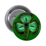 Botón del trébol del día de St Patrick Pin