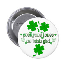 Botón irlandés del chica de los amores pin