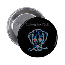 Botón negro de Labrador Dali Pins