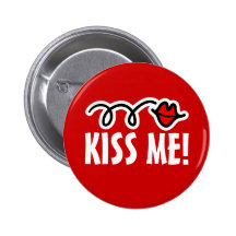 Botón rojo de los labios de Kissy Pins