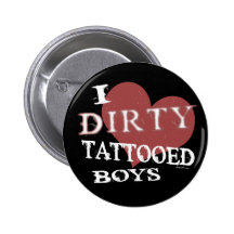 Botón tatuado sucio de los muchachos pins
