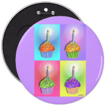 Botones, pernos - magdalenas del cumpleaños pin