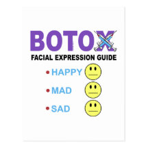 BOTOX facial expression guide Postcards