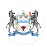 Botswana Coat of arms BW Sticker