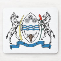 Botswana Coat of Arms Mousepad by FlagTshirts Botswana Coat of Arms Mousepad