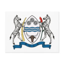 Botswana Coat of Arms Postcard by FlagTshirts Botswana Coat of Arms Postcard