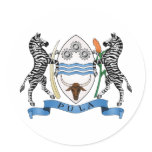 Botswana coat of arms round sticker