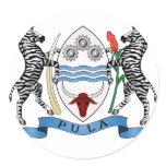 Botswana Coat of Arms Round Stickers