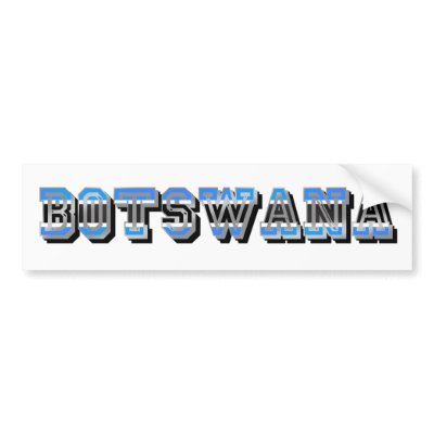 Botswana flag Logo Bumper