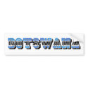 Botswana flag Logo Bumper Sticker bumper stickers