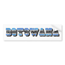 Botswana flag Logo Bumper Sticker bumper stickers
