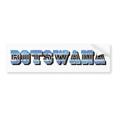 Botswana flag Logo Bumper Sticker by SoccerJersey