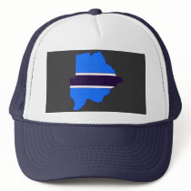 Botswana flag map hats