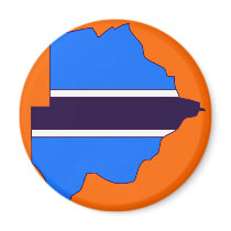 Botswana flag map magnets
