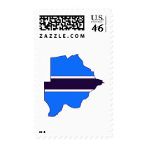 Botswana flag map postage