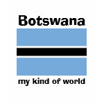Botswana Flag Map Text Ladies Baby Doll