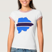 Botswana flag map t-shirts by FlagStore Botswana flag map t-shirts