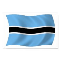 Botswana Flag Poster Print by LivingFlags2 Botswana Flag Poster Print