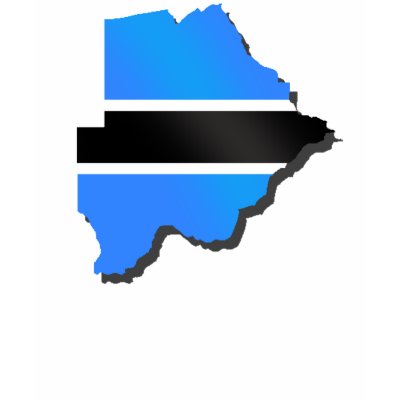 Botswana map flag of Botswana