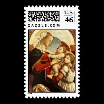 Botticelli Madonna and Child with Angels stamps