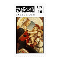 Botticelli Madonna and Child with Angels Stamp