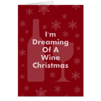 Bottle and Glass: Wine Christmas