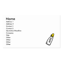 bottle business card