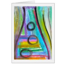 "Bottle Fizz" Note card, Pastel on paper painting