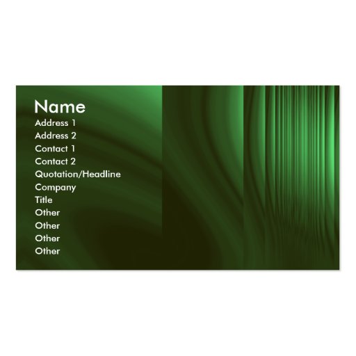 Bottle Green Refraction Business Card Templates