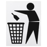 Bottle into Trash Can Symbol flyers
