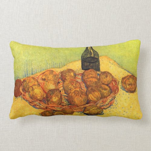 Bottle, Lemons and Oranges by Van Gogh Pillows