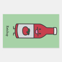 Bottle of Ketchup Rectangular Sticker